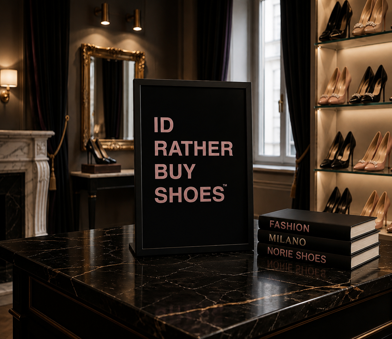 I’d Rather Buy Shoes Wall Art | Fashion Digital Download | Luxury Closet & Dressing Room Decor