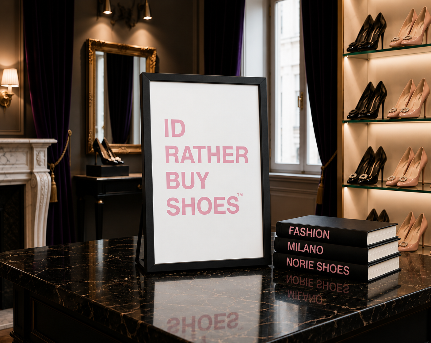I’d Rather Buy Shoes Wall Art | Fashion Digital Download | Luxury Closet & Dressing Room Decor