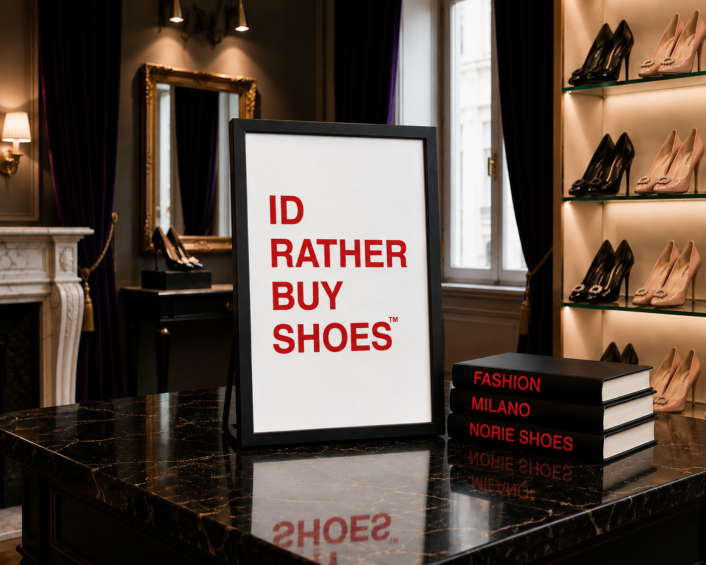 I’d Rather Buy Shoes Wall Art | Fashion Digital Download | Luxury Closet & Dressing Room Decor