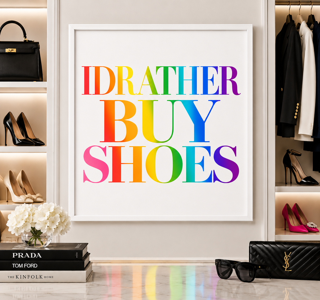 IDRATHERBUYSHOES™ Pride Edition | Luxury Fashion Wall Art Digital Download