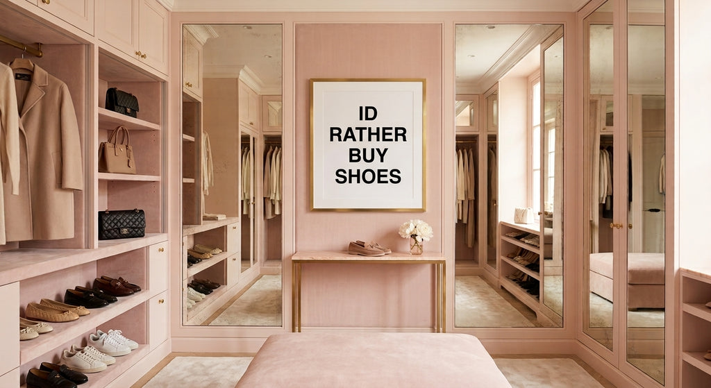 IDRATHERBUYSHOES 8x10 Framed Art | Fashion | Luxury Closet & Dressing Room Decor