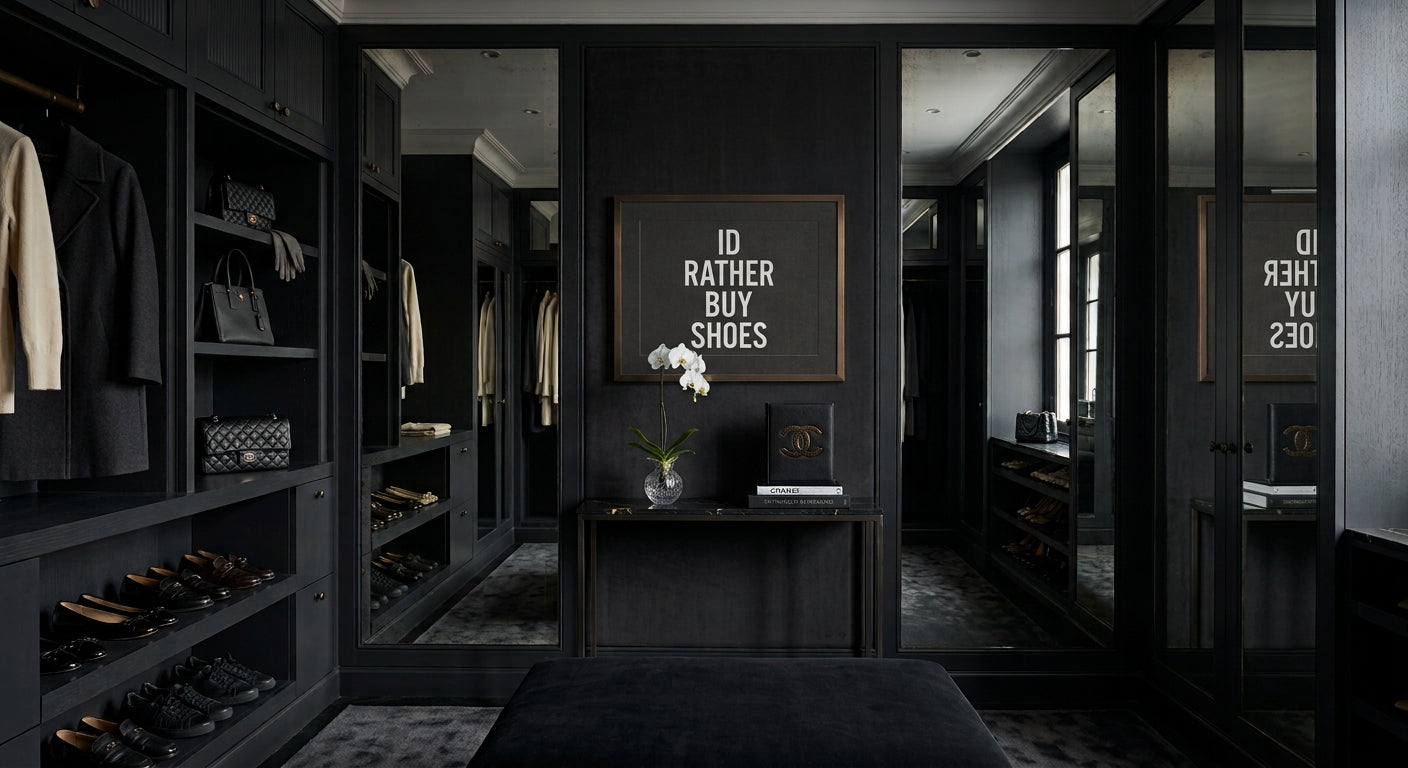 I’d Rather Buy Shoes Wall Art | Fashion Digital Download | Luxury Closet & Dressing Room Decor