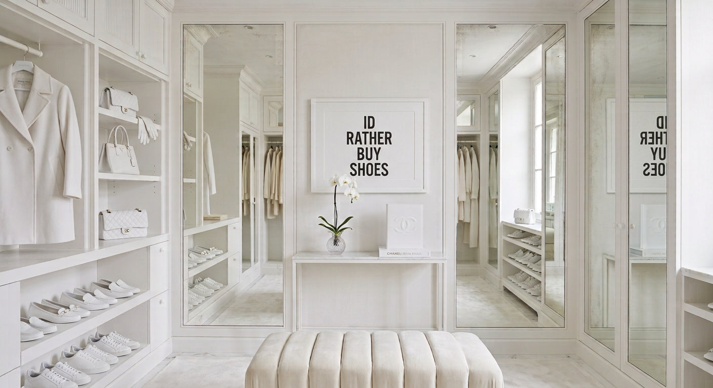 ID Rather Buy Shoes Wall Art | Fashion Digital Download | Closet & Dressing Room Decor