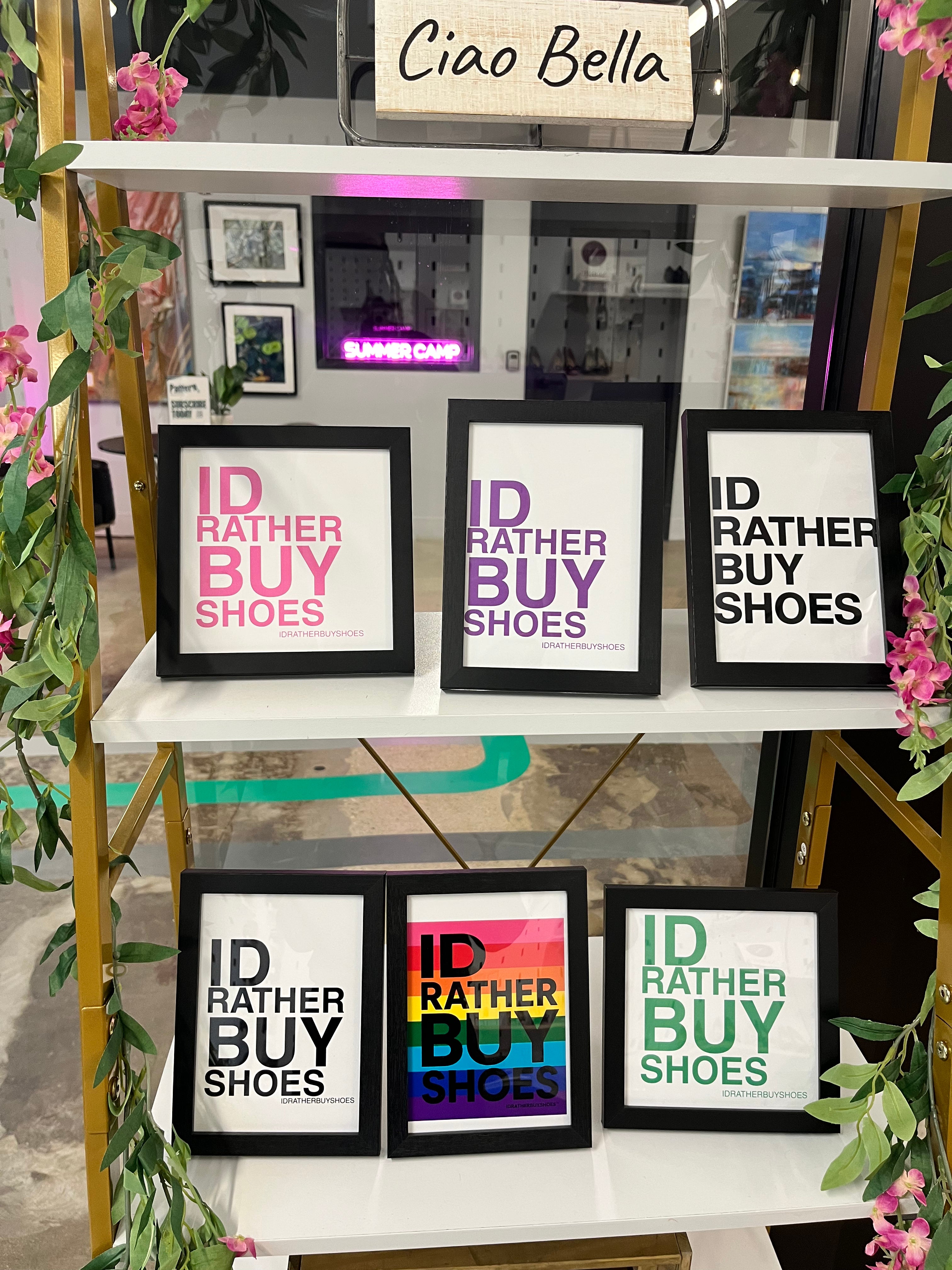 IDRATHERBUYSHOES 5X7 Framed Art | Fashion Digital Download | Luxury Closet & Dressing Room Decor