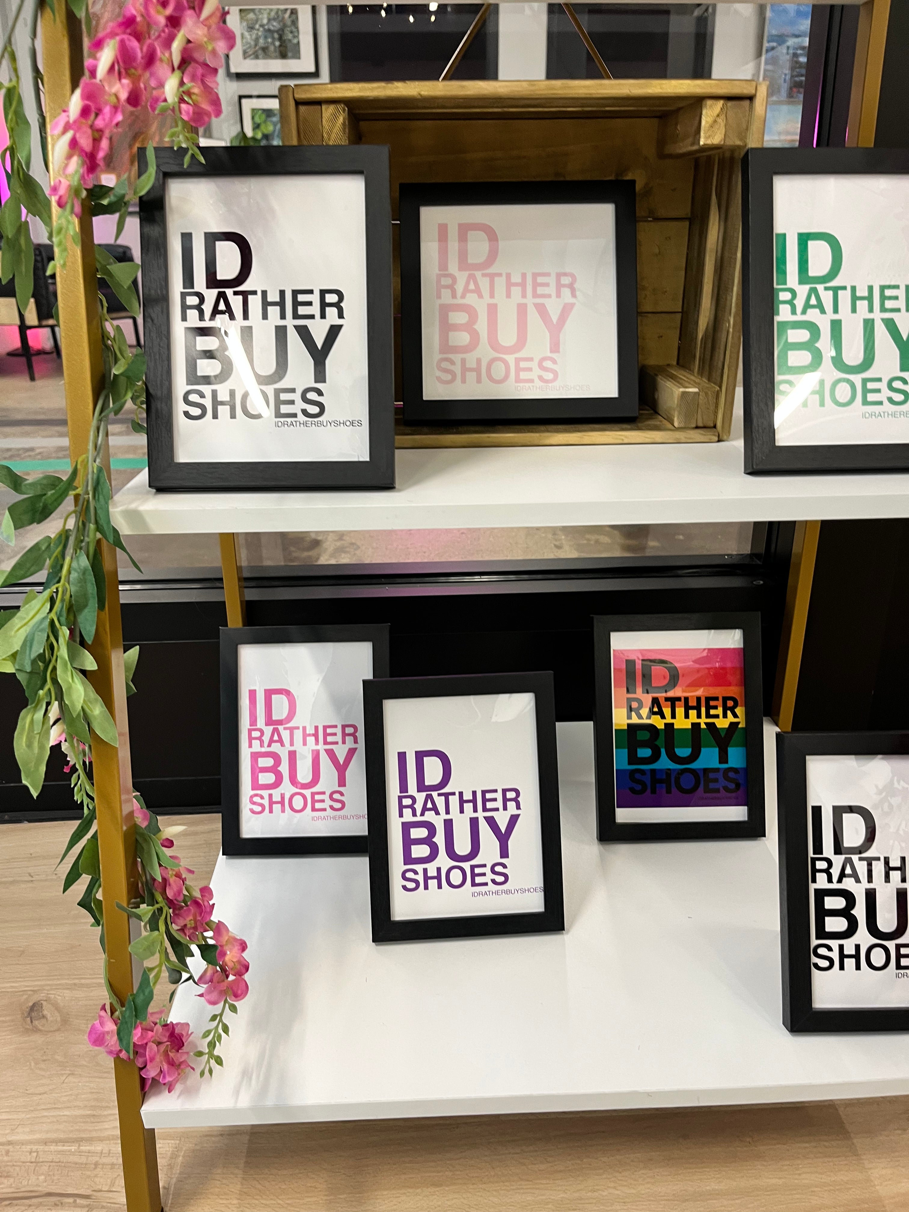 IDRATHERBUYSHOES 5X7 Framed Art | Fashion Digital Download | Luxury Closet & Dressing Room Decor